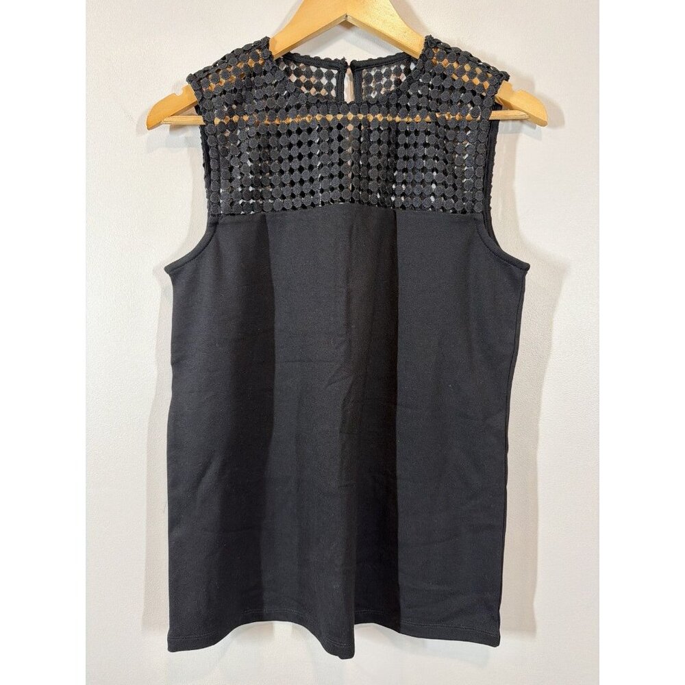 Anne Klein Black Lace Sleeveless Blouse Women’s Small NWT Tank Top Business